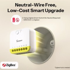 SONOFF MINI DUO-L Zigbee 3.0 à 2 Canaux Sans Neutre