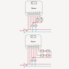 SONOFF MINI DUO-L Zigbee 3.0 met 2 Kanalen Zonder Nuldraad