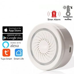 Siren with Smart WiFi Temperature and Humidity Alarm Sensor