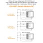 Módulo de interruptor Tuya inteligente WiFi de contacto limpio para montaje empotrado, 240 V CA o 5-48 V CC.