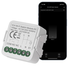 Tuya Modulo Interruttore WiFi a Contatto Pulito DC 12/24V
