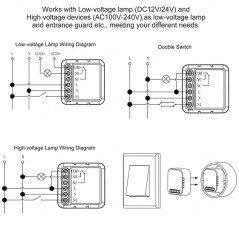 Tuya Modulo Interruttore WiFi a Contatto Pulito DC 12/24V