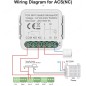 Module de commutation CC WiFi intelligent Tuya avec contact propre pour montage encastré