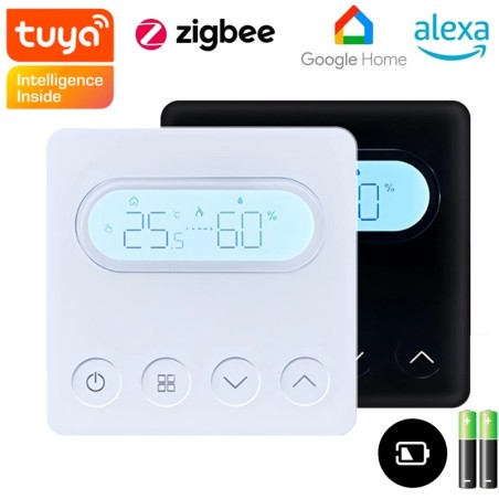 Termostato Inteligente Zigbee a Batería Beca BHT-209 con Contacto Seco