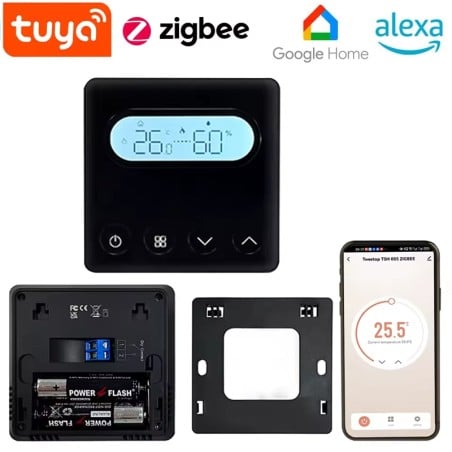 Termostato Smart Zigbee a Batteria Beca BHT-209-GCZB con Contatto Pulito per Controllo Riscaldamento a Caldaia