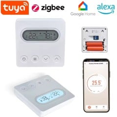 Termostato inteligente Zigbee Beca BHT-209-GCZB con batería y contacto seco para el control de la calefacción de calderas.