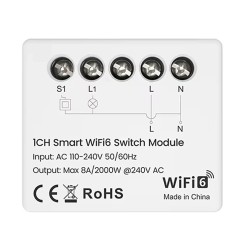 Módulo de interruptor Tuya Smart Wi-Fi 6 con medidor de energía