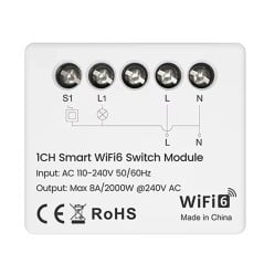 Tuya Smart Wi-Fi 6 schakelmodule met energiemeter