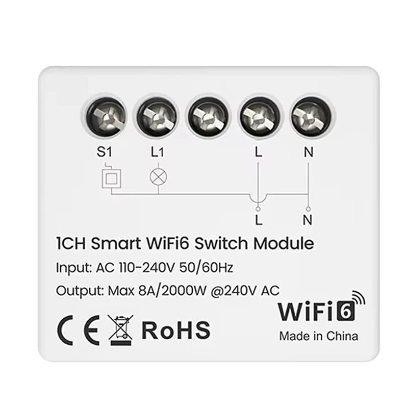 Modulo Smart Working Mini Módulo Smart Wi-Fi 6 Tuya con Medidor de Energía