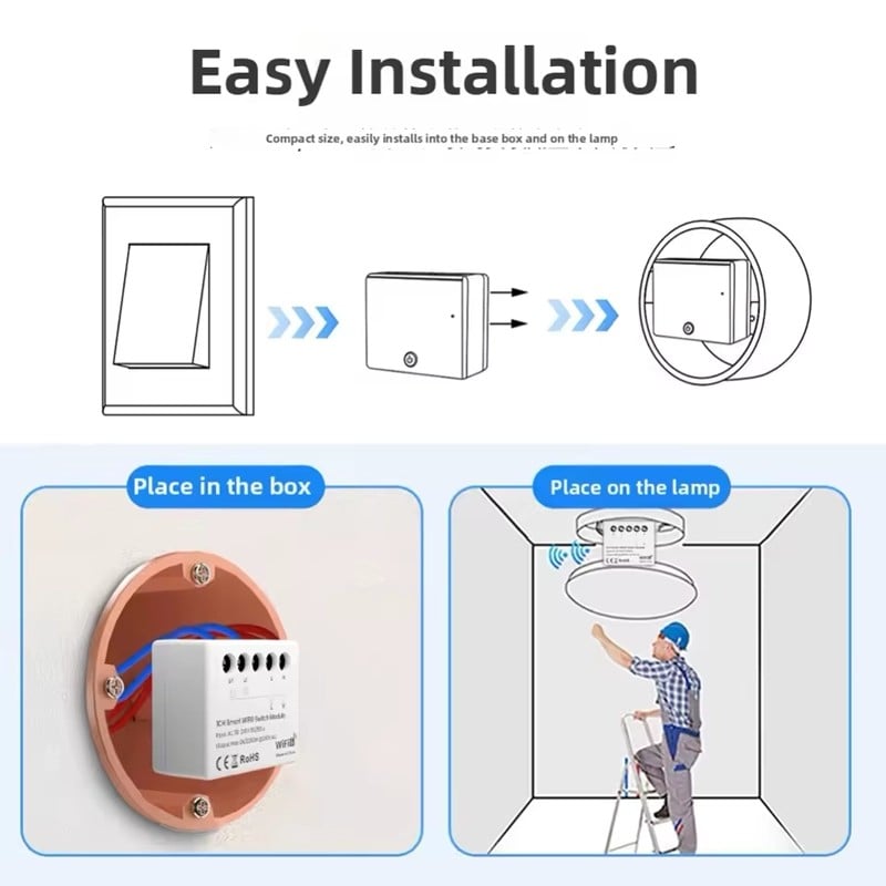 Mini Smart Wi-Fi 6 Tuya Module with Energy Meter