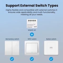 Mini Smart Wi-Fi 6 Tuya Module met Energiemeter