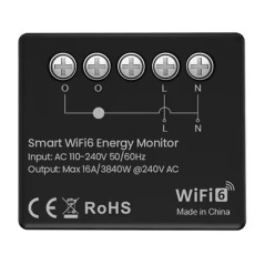 Smart Wi-Fi 6 Energy Meter Tuya 16A for Recessed Installation