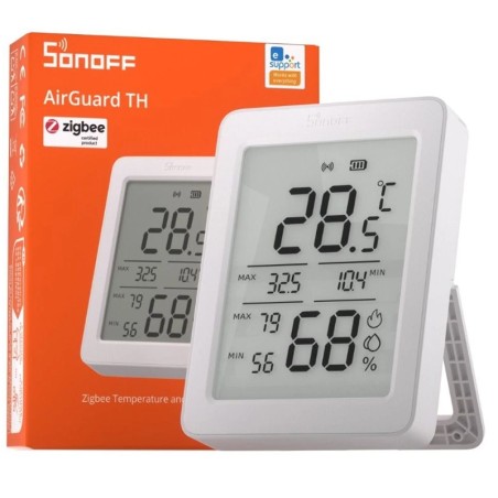 SONOFF AirGuard TH Zigbee Temperatuur- en Vochtigheidssensor 3,6″ LCD