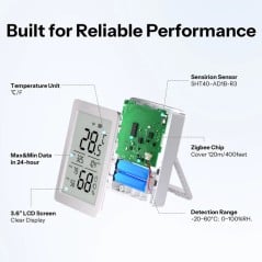 Sonoff AirGuard TH SNZB-02DR2 Capteur intelligent de température et d'humidité Zigbee avec écran