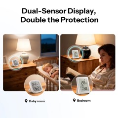 SONOFF AirGuard TH Zigbee Sensor de Temperatura y Humedad LCD de 3,6″