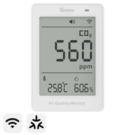 Sonoff AirGuard CO2 SAWF-08P luchtkwaliteitsmonitor Matter Smart Wi-Fi