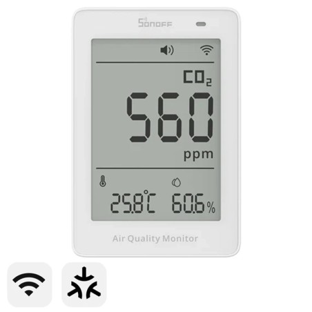 Sonoff AirGuard CO2 SAWF-08P Monitor de calidad del aire Matter Smart Wi-Fi