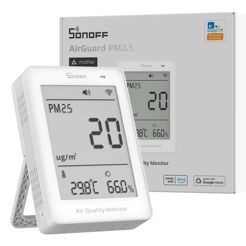 Sonoff AirGuard PM2.5/PM10 SAWF-07P Luftqualitätsmonitor Matter Smart Wi-Fi