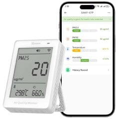 Sonoff AirGuard PM2.5/PM10 SAWF-07P luchtkwaliteitsmeter Matter Smart Wi-Fi
