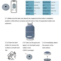 EPTTECH Intelligenter LPG-Tankfüllstandsmesser mit Ultraschall und Bluetooth