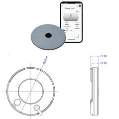 EPTTECH Intelligenter LPG-Tankfüllstandsmesser mit Ultraschall und Bluetooth