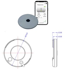 EPTTECH Medidor de Nivel de Depósito de GLP Inteligente Bluetooth por Ultrasonidos