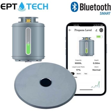 EPTTECH Jauge de Niveau de Réservoir GPL Smart Bluetooth à Ultrasons