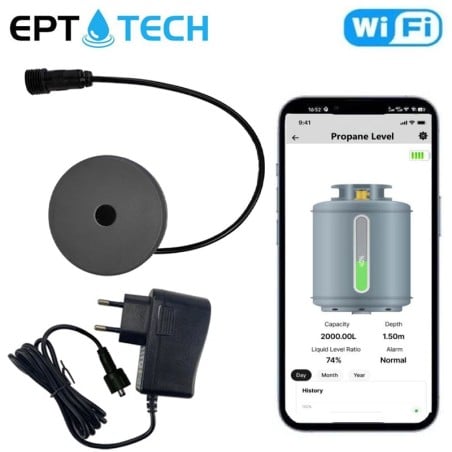 Misuratore Livello Serbatoio GPL e Propano Smart Wi-Fi a Ultrasuoni