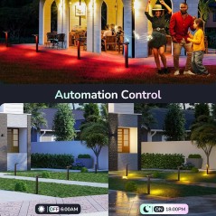 Kit 4 bornes LED RGBW de jardin Wi‑Fi Tuya | Alexa/Google