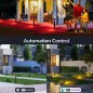 Tuya Kit 4 RGBW Smart Wi-Fi LED Garden Stakes with Spike