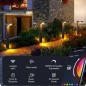 Tuya Kit 4 Paletti LED RGBW Smart Wi-Fi da Giardino con Picchetto