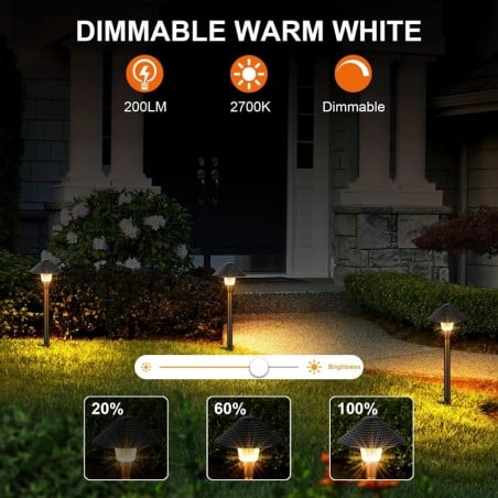 Tuya 4-pack RGBW Smart Wi-Fi LED paddenstoel tuinverlichting