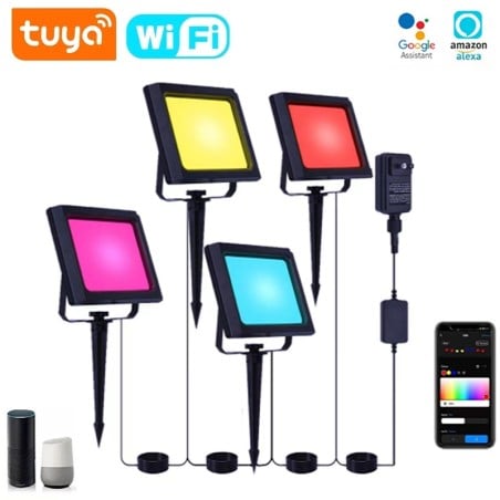 Tuya Smart Wi-Fi RGB LED Outdoor-Strahlerkette