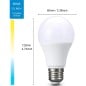 Tuya Lampadina LED CCT Smart Wi-Fi A60 E27 Dimmerabile 9W