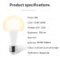 Tuya Lampadina LED CCT Smart Wi-Fi A60 E27 Dimmerabile 9W