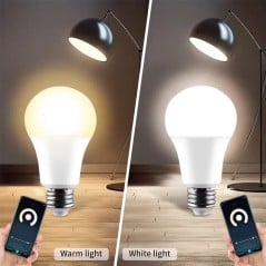 Bombilla LED inteligente Tuya Wi-Fi CCT A60 E27 regulable de 9 W