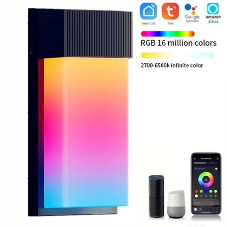 Applique LED d’extérieur Smart Tuya RGBCW 48 W Alexa Google