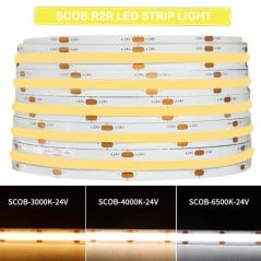 White SCOB LED Strip 24V 5m – High Rendering CRI90, Uniform Light