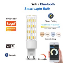 Tuya Bombilla LED Corn G9 Smart WiFi Blanco Variable