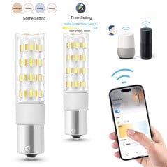 Tuya Lampadina Smart WiFi BA15S 12V LED Corn CCT Dimmerabile