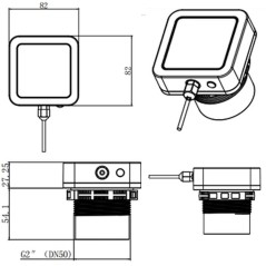 Tuya Medidor de Nivel de Agua WiFi para Depósito con Pantalla LCD + Cable de 15 m