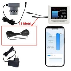 Tuya Medidor de Nivel de Agua WiFi para Depósito con Pantalla LCD + Cable de 15 m
