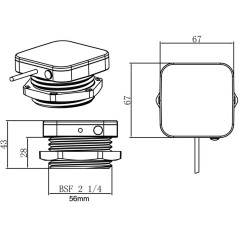 Tuya WiFi-Tankstandsmesser mit Display + 15 m Verlängerung