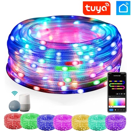 Tubo LED Smart Tuya WiFi RGBIC IP65 Alexa Google