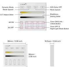 Panneau de commande tactile mural Tuya RF 2,4 GHz à 4 zones