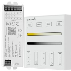 Mando táctil RF 2.4G Tuya de 4 zonas para controladores LED smart