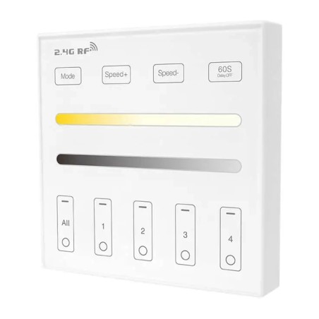 Panneau de commande tactile mural Tuya RF 2,4 GHz à 4 zones