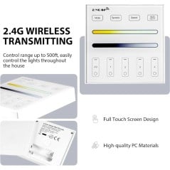 Touch-Fernbedienung RF 2,4G Tuya, 4 Zonen, für Smart-LED-Controller
