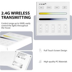 Tuya 2.4G RF Touch Remote, 4 Zones, for Smart LED Controllers