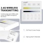 Panel de control táctil de 4 zonas RF de 2,4 GHz para pared Tuya